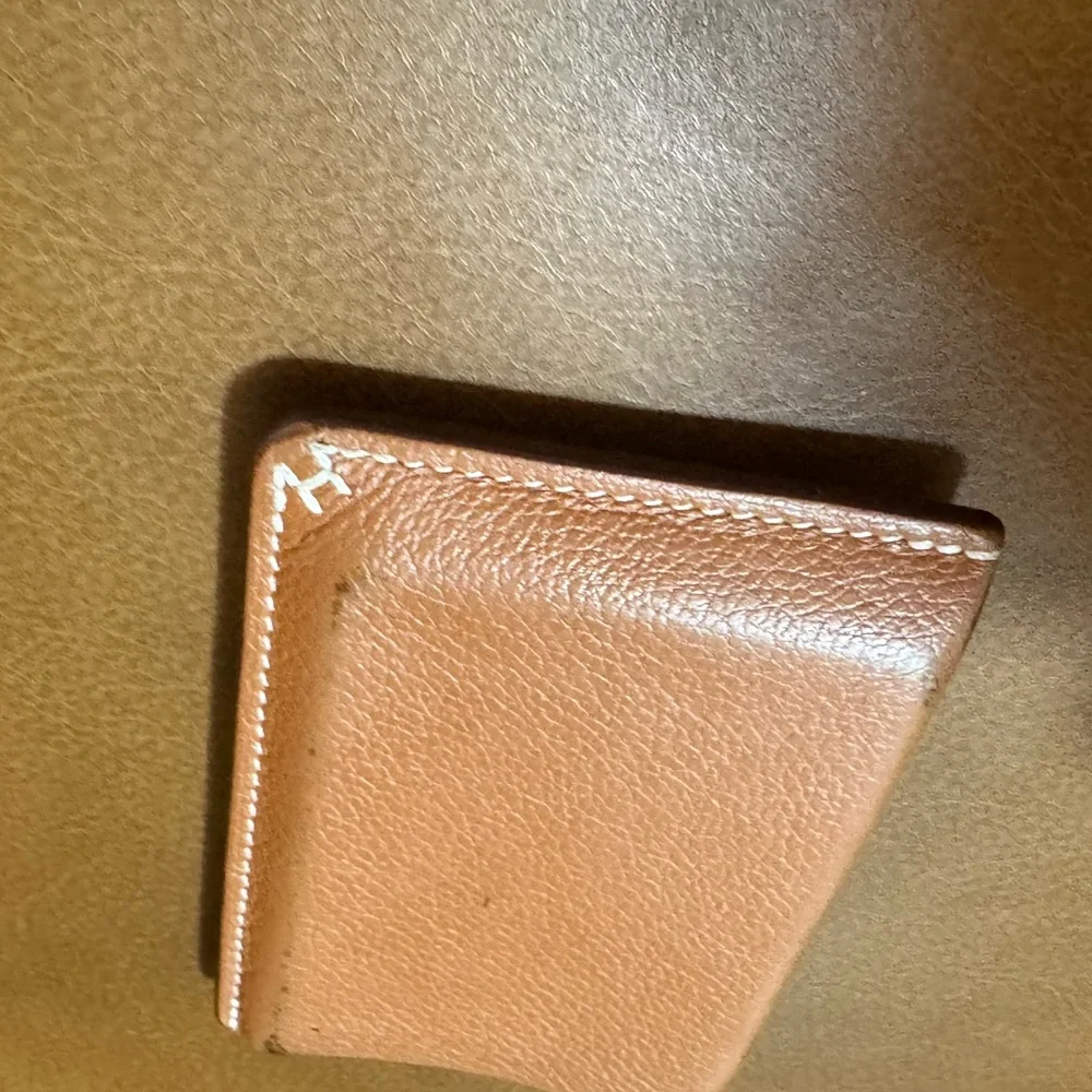 Hermes H Sellier Card Holder Gold Evercolor Calfskin 2024 W Stamp Unisex $700