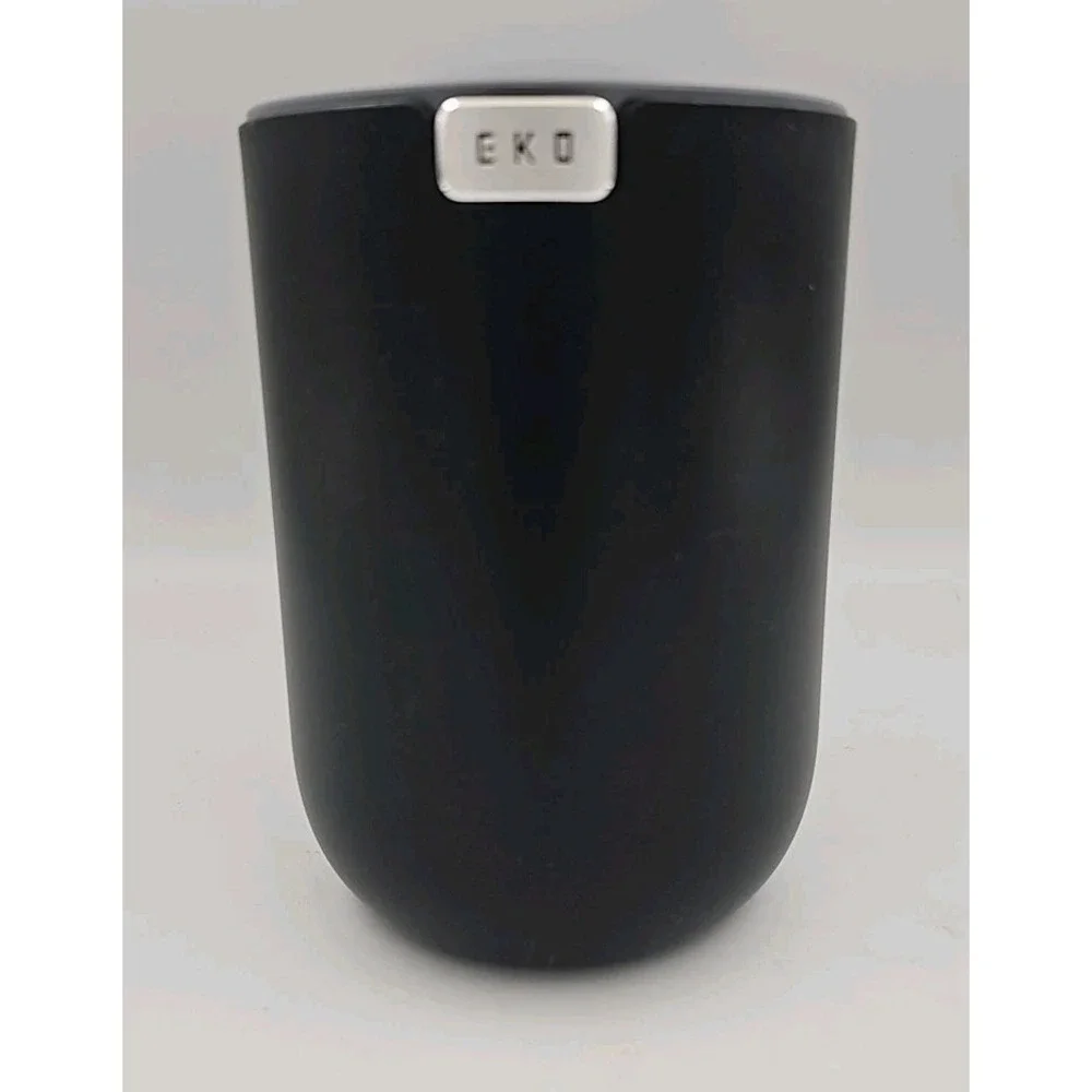 EKO Fandy Table Bin, 1.5L Mini Desk Trash‎ Can with Swing-Top Lid Matte Black
