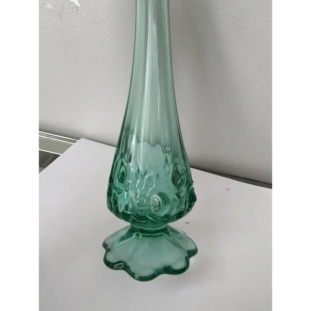 Fenton glass‎ bud vase hobnail 8 3/4