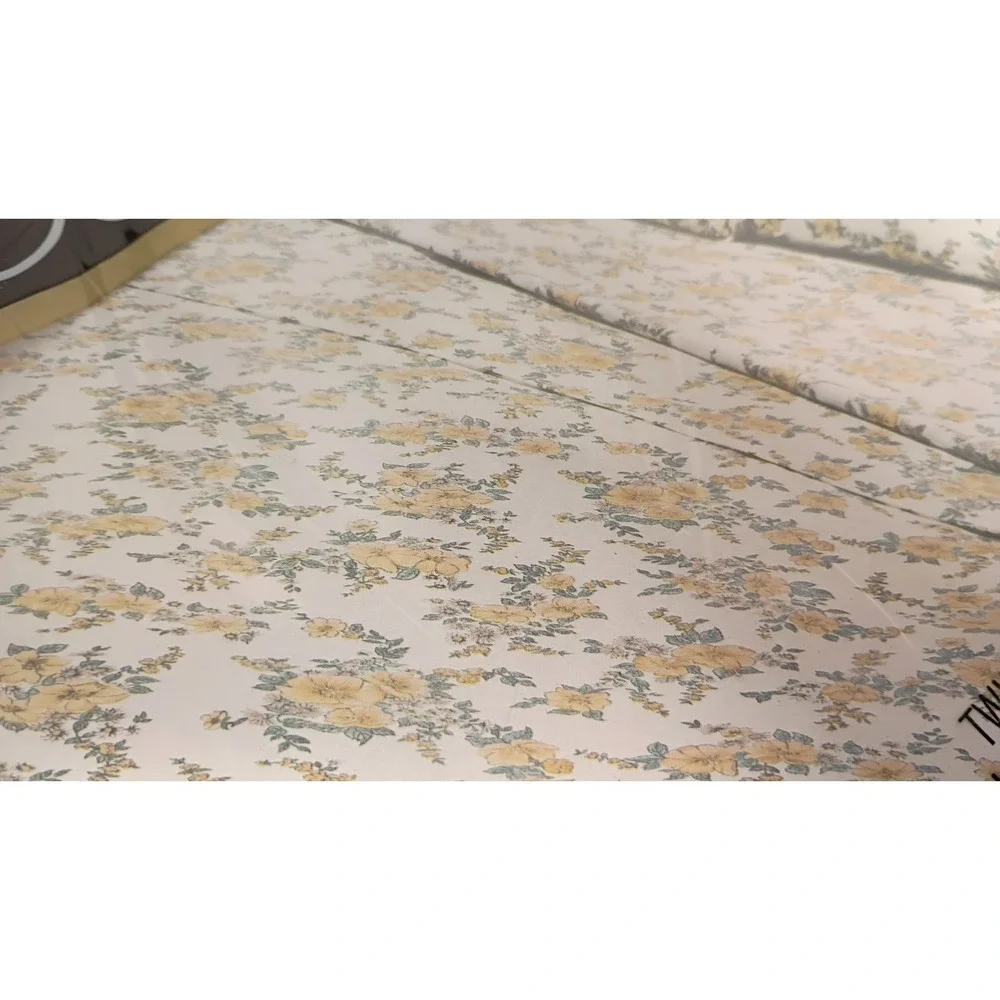 NOS Vintage Cannon Monticello Flower‎ Clusters Floral Twin Flat Top Sheet 66X96