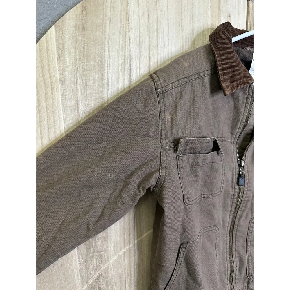 Gymboree‎ Kids Brown barn jacket Canvas Corduroy Collar Coat Jacket Size 6