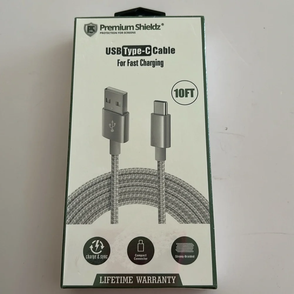 USB Type - C Cable for Fast Charging - 10 ft.  -  Sealed.