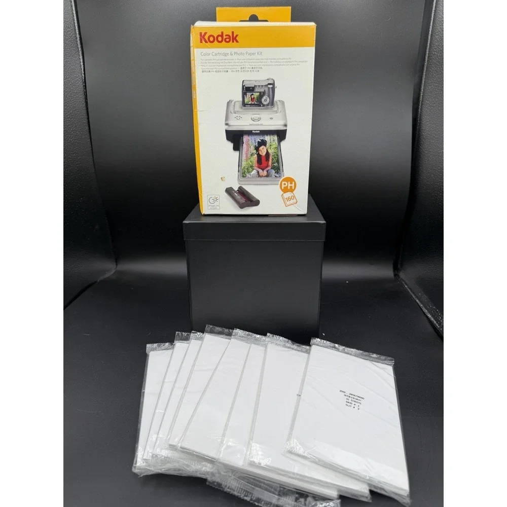 📸✨ Kodak PH160 Color Cartridge & Paper Kit + Extra Paper Included! ✨📸-NOS