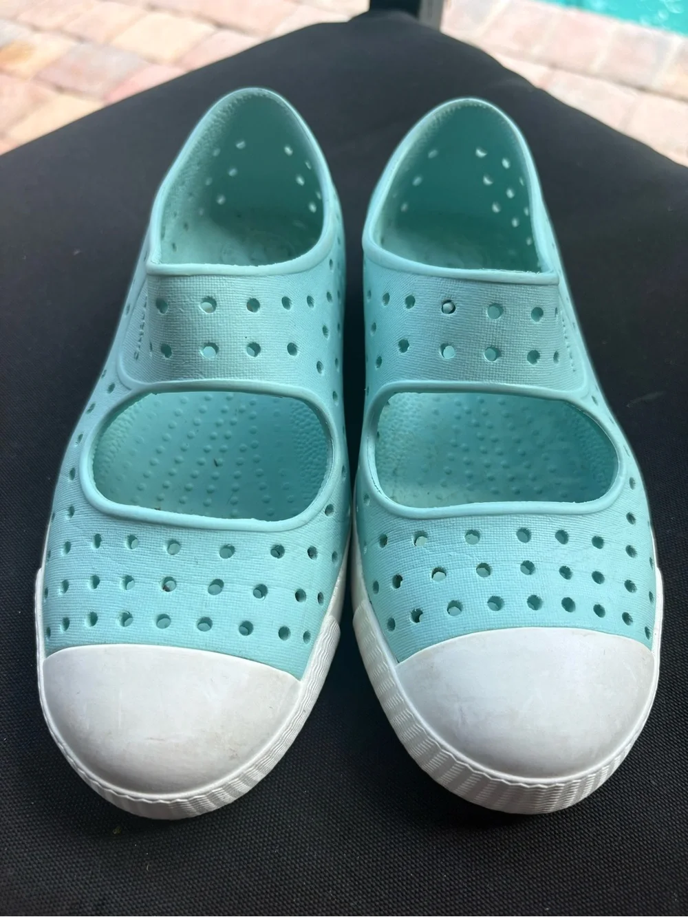 Native Kids Aqua Perforated Slip-On Water Shoes in Mint