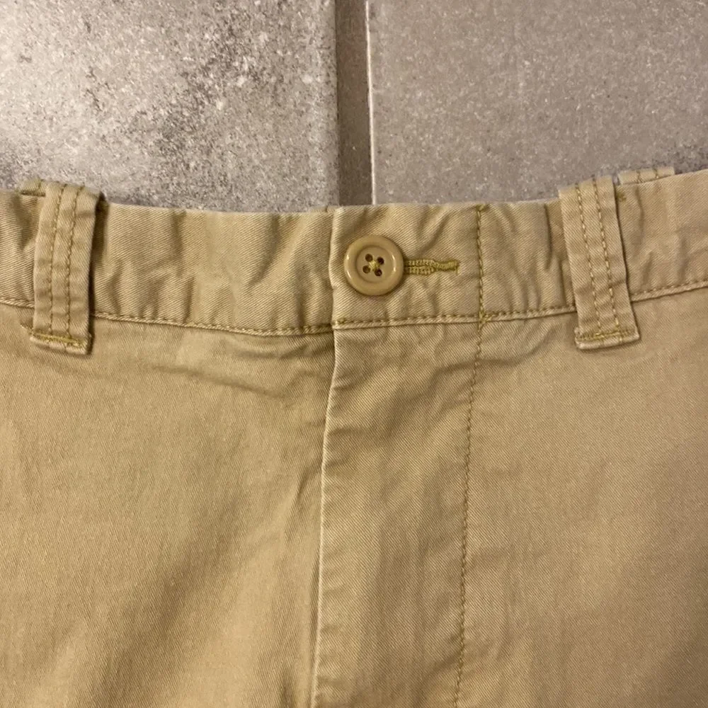 J. Crew 30W Flex Chino Flat Front Shorts Belt Loops Pockets Zipper