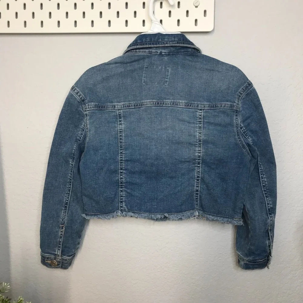 Justice denim crop