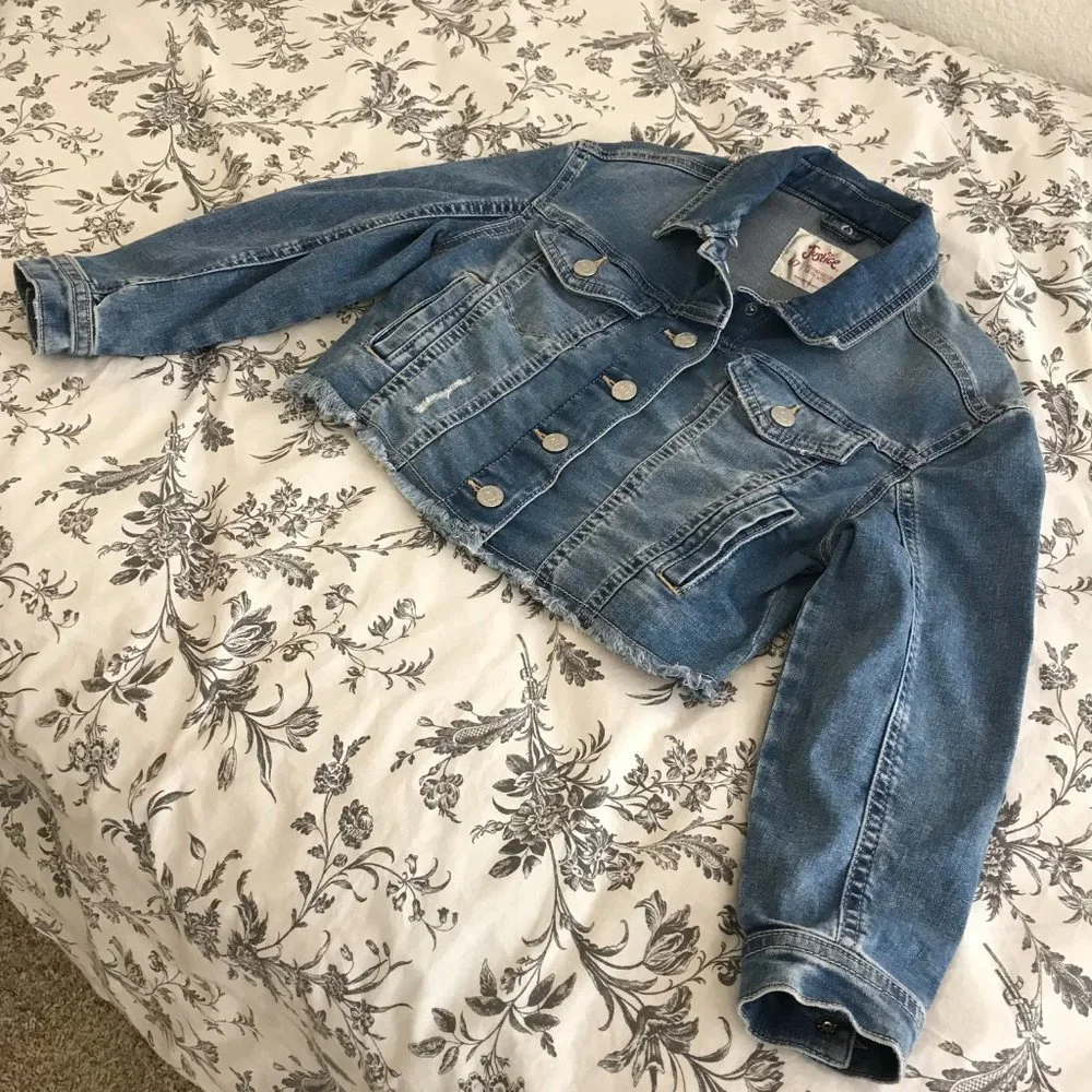 Justice denim crop