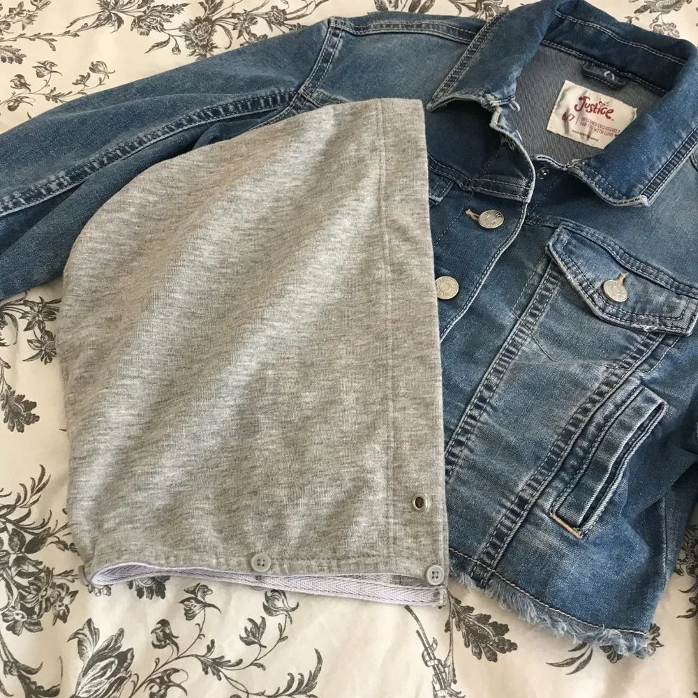 Justice denim crop