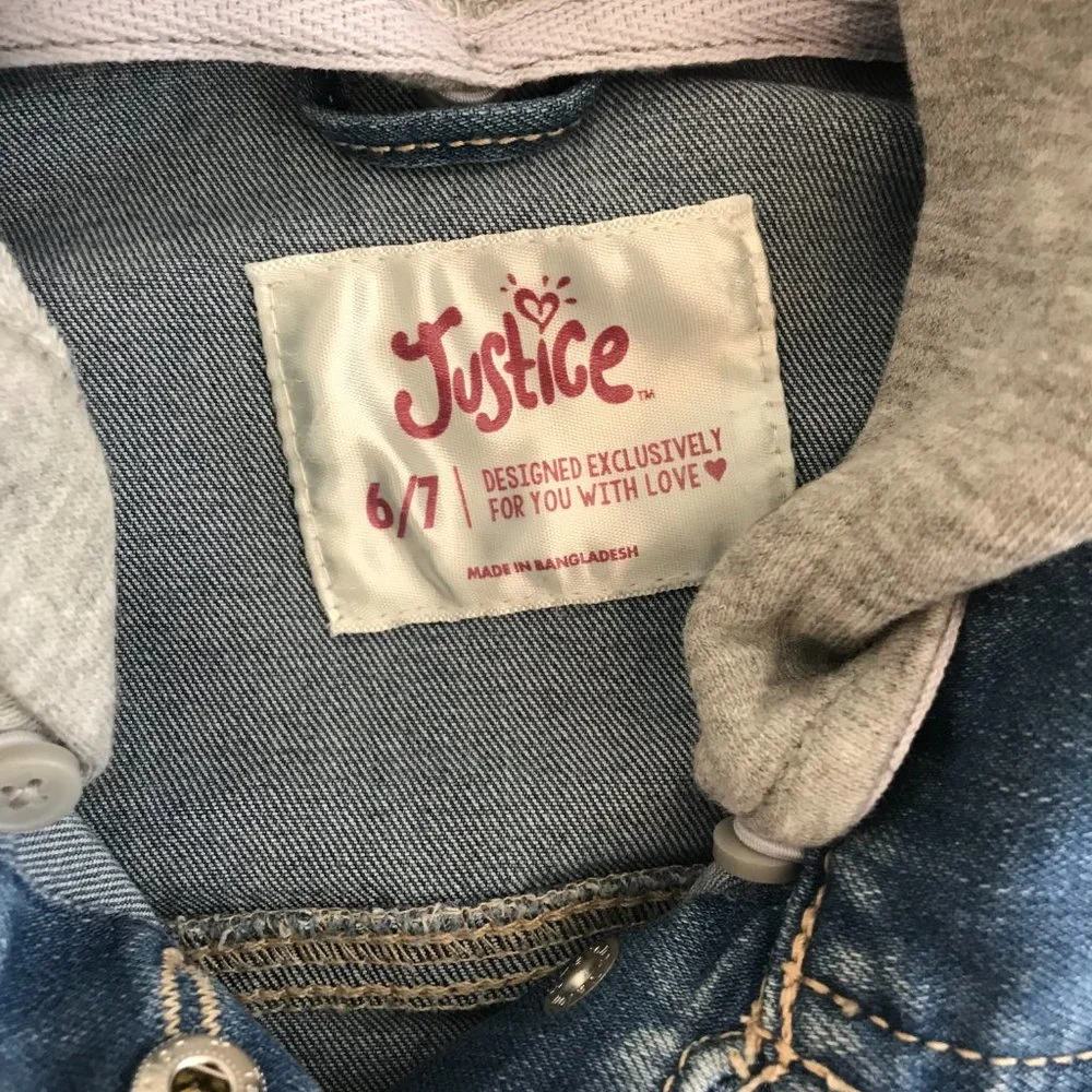 Justice denim crop