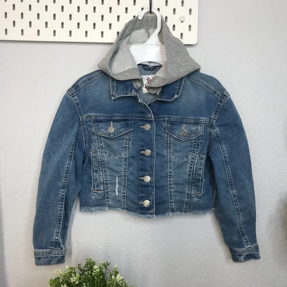 Justice denim crop