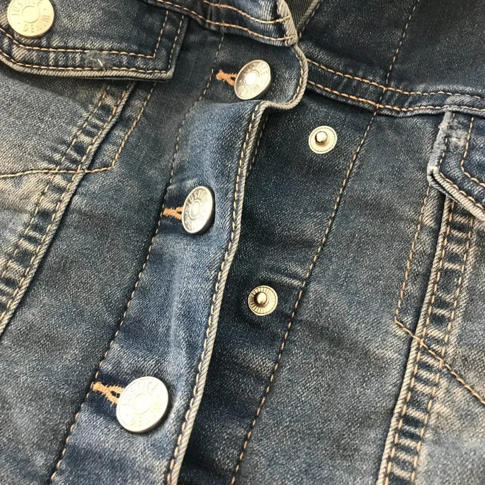 Justice denim crop