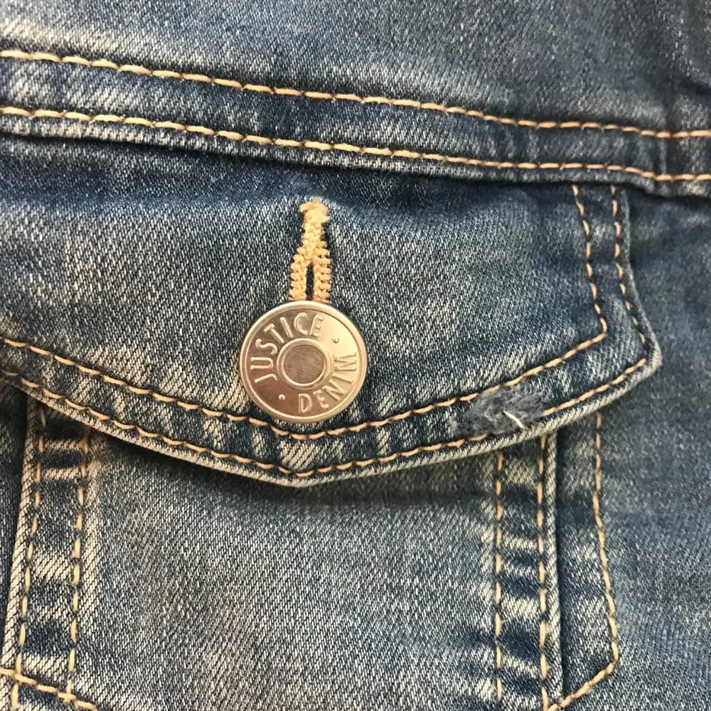 Justice denim crop