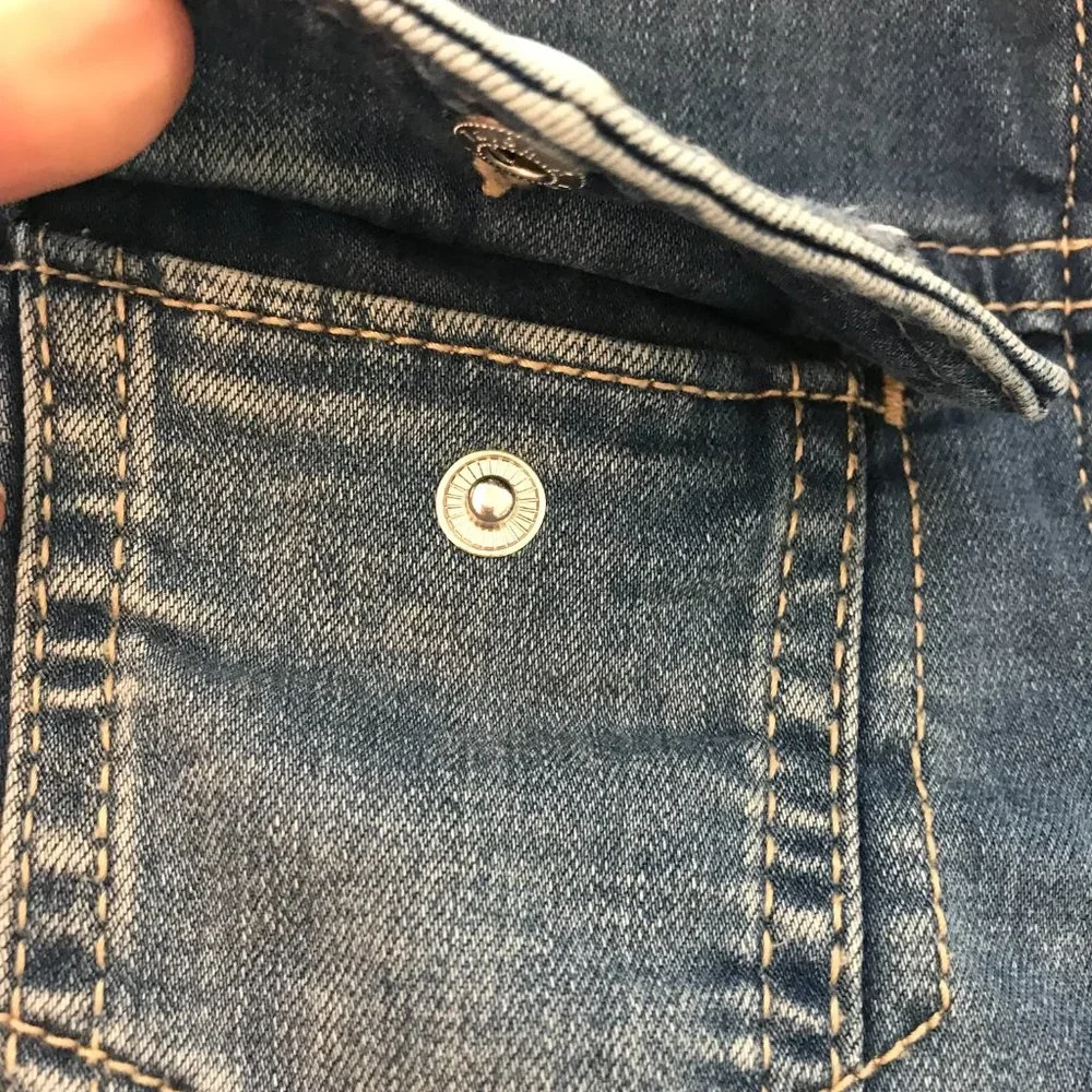 Justice denim crop