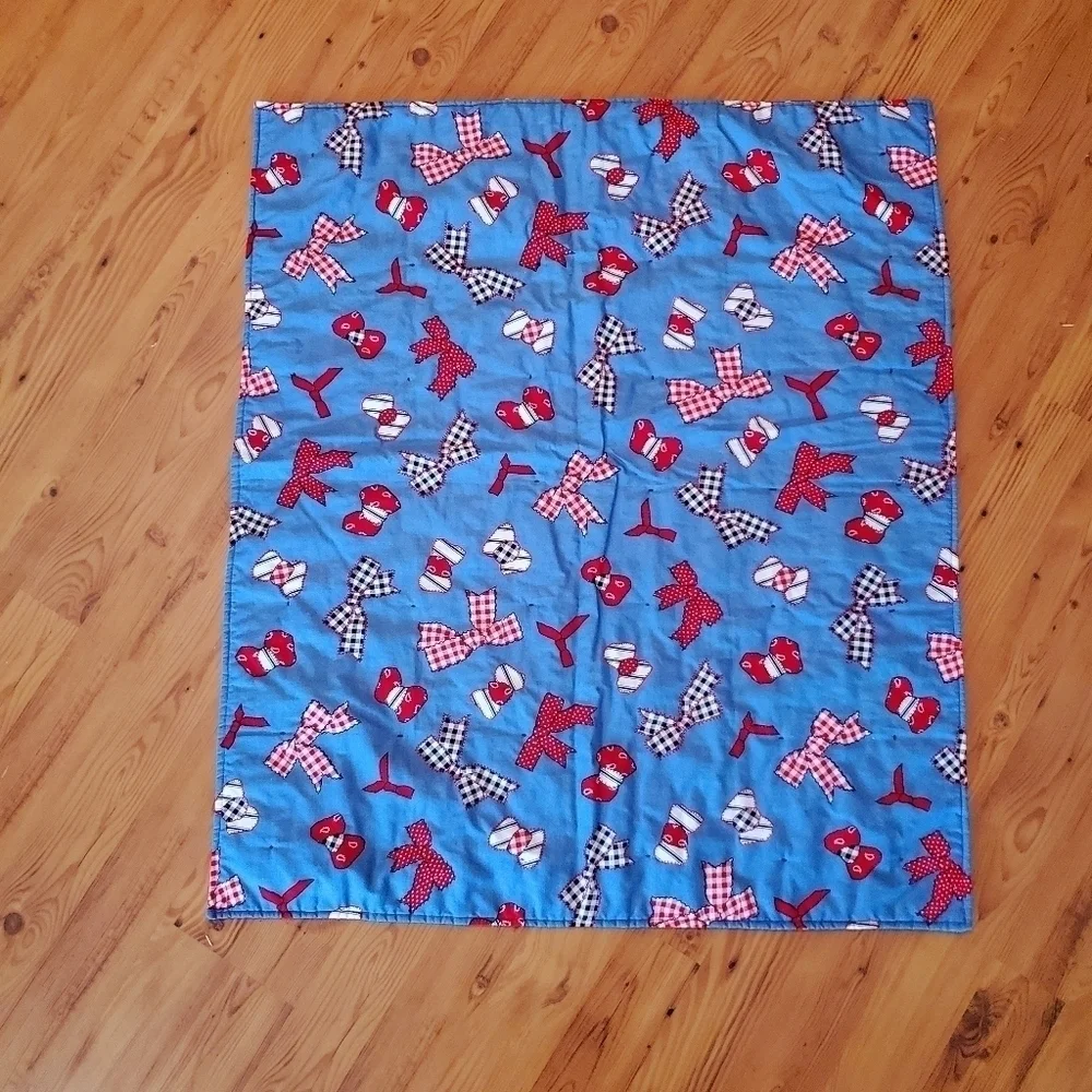 WESTERN THEME BOWS BABY BLANKET