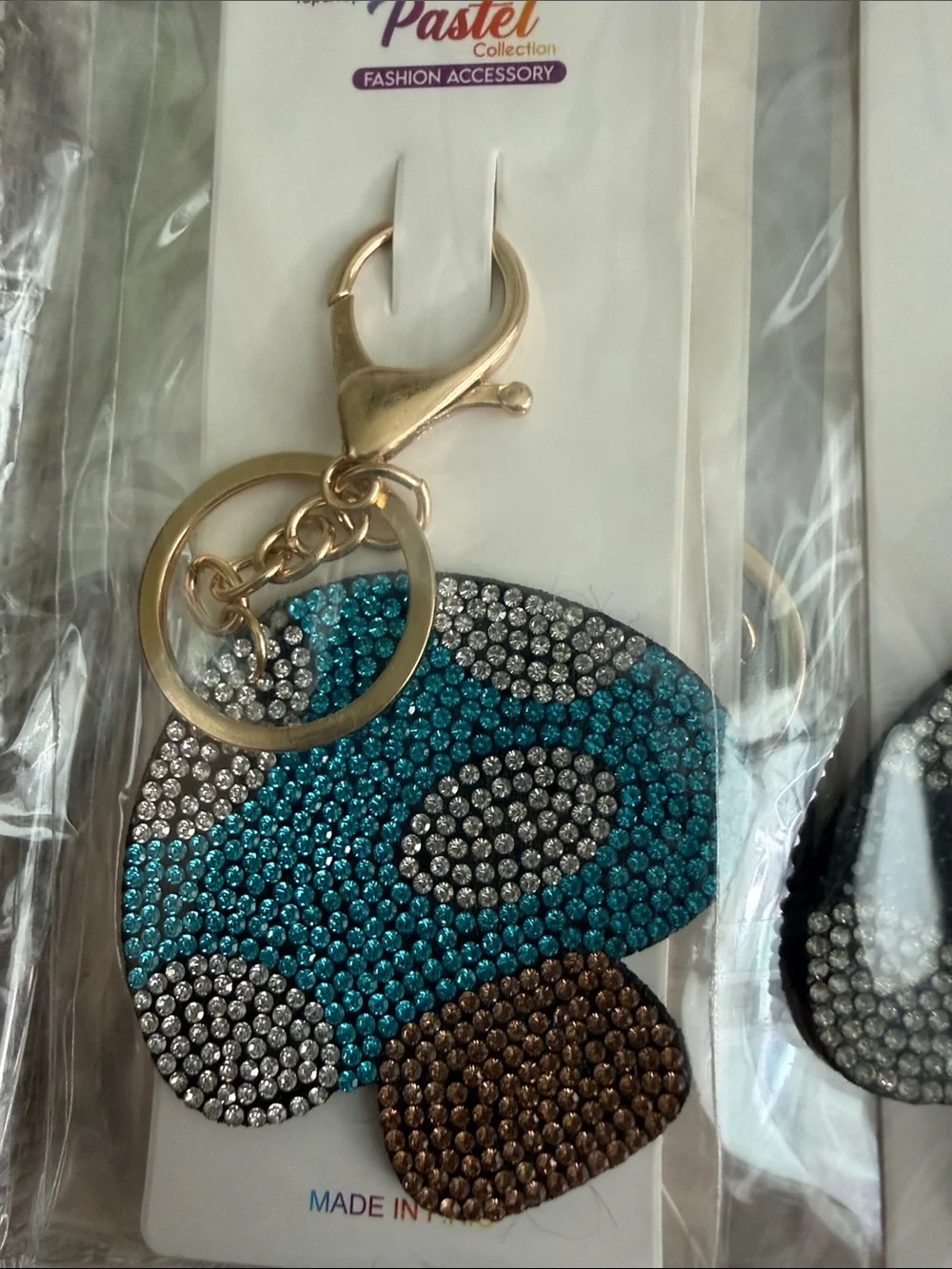 2 for $10 Mushroom Keychain/Bag Charm - large and blingy! NWT.