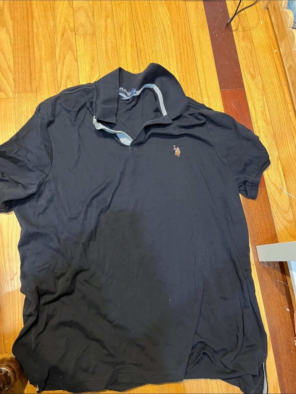 Ralph Lauren Men’s Navy Blue Polo with Contrast Trim and Pony