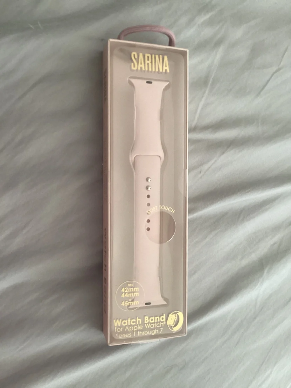 Sarina Soft Touch Silicone Watch Band for Apple Watch – Light Pink