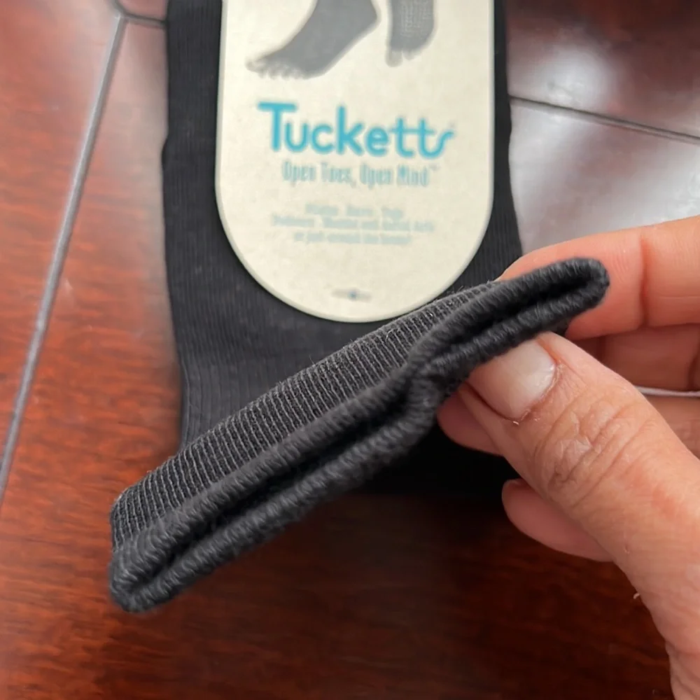 Tucketts BlackToeless Non Slip Grip Ballerina Ballet style Socks NEW