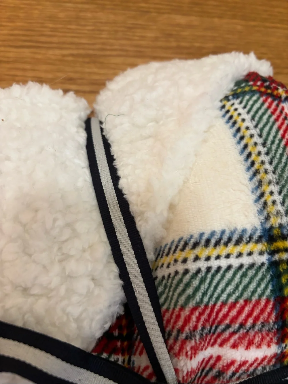 Artemis Design Co. Red White Green Plaid Sherpa Throw Blanket