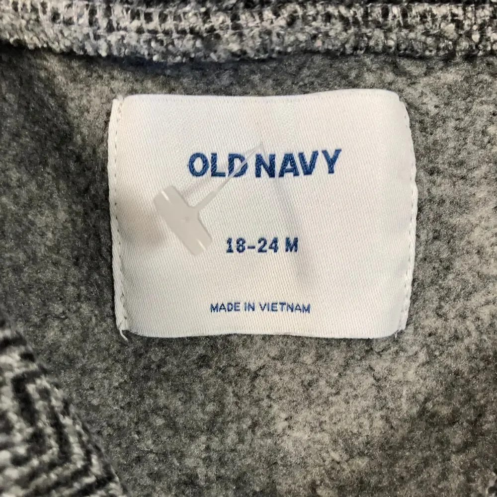 OLD NAVY GRAY GRANDPA BABY SWEATER SIZE 18/24M