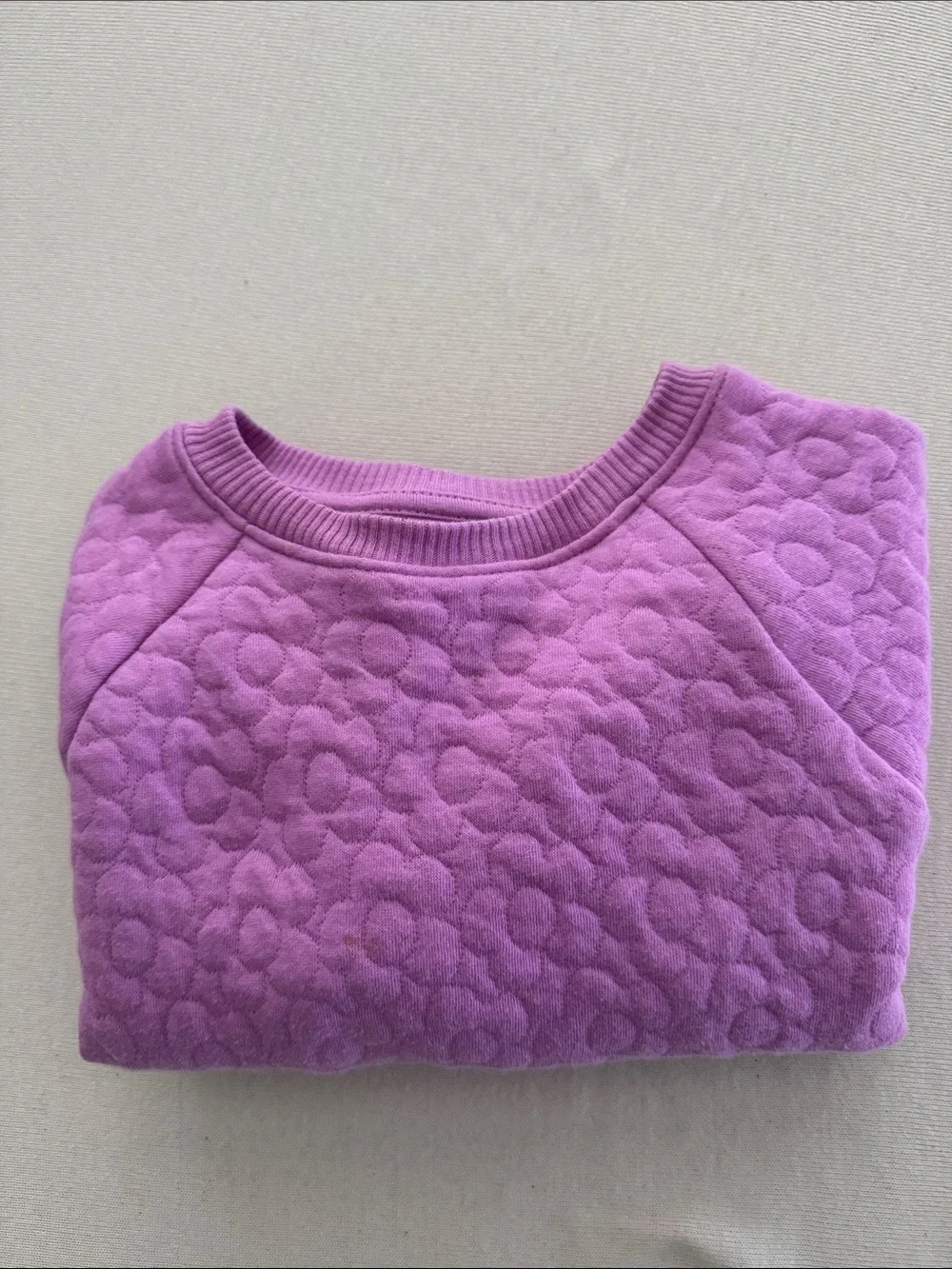 Old Navy Quilted Purple Crewneck Sweatshirt