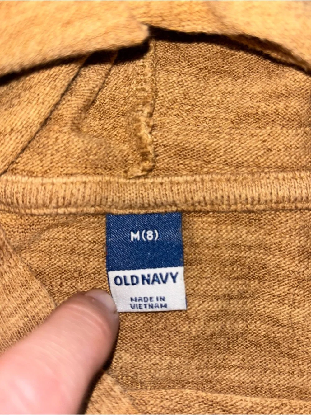 Old Navy Cropped Hoodie Tan Lightweight Size M 8