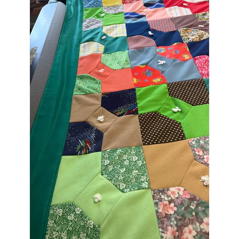 Handmade colorful quilt