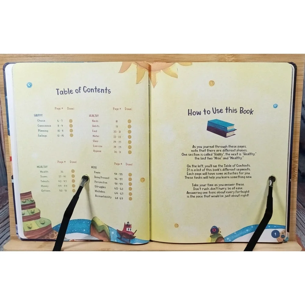 Happy, Healthy Wealthy & Wise A Values Journal for Kids by Likha Creations