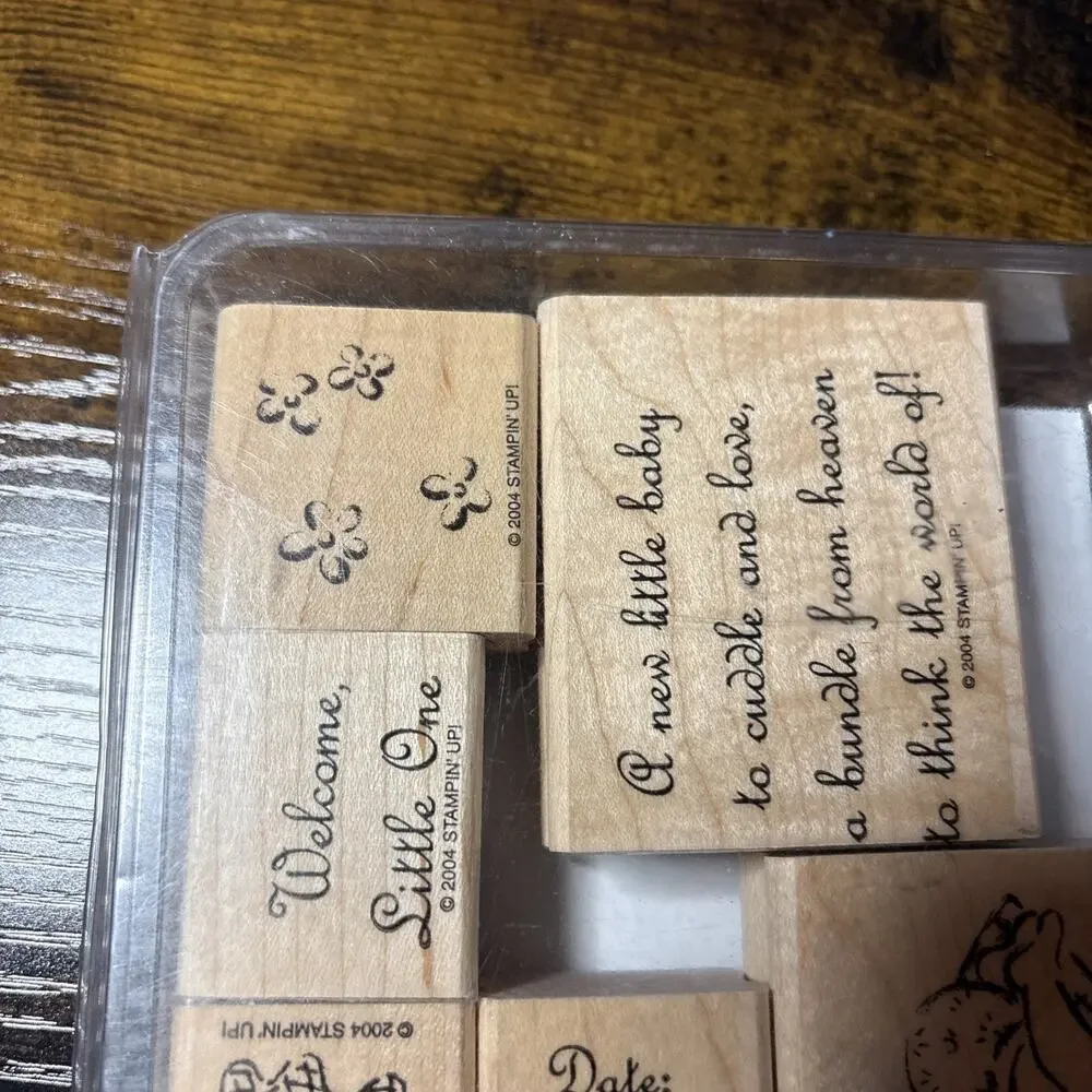 Stampin Welcome Little One Stamp Set 2004 Lot of 7