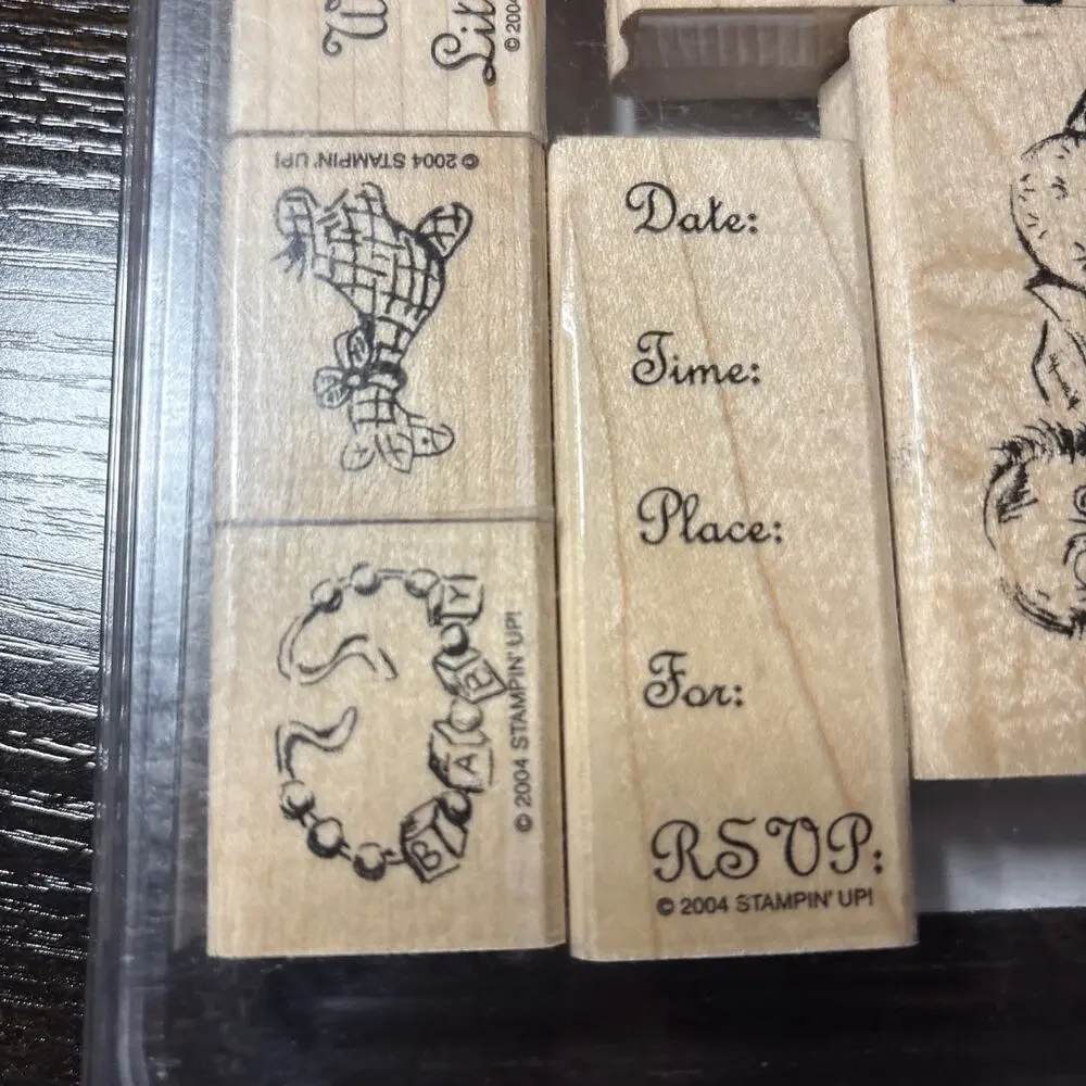 Stampin Welcome Little One Stamp Set 2004 Lot of 7