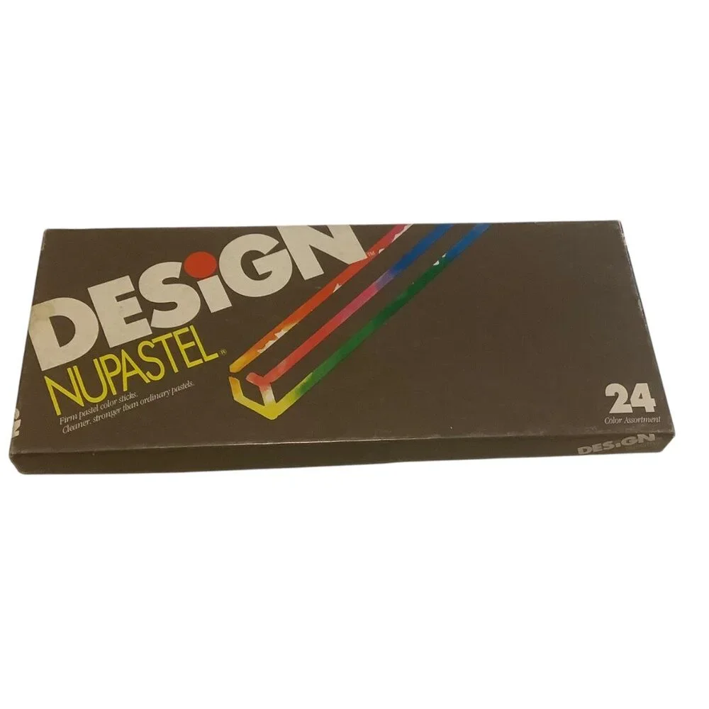 Vtg Design NuPastel 24‎ Color Assorted Firm Pastel Color Sticks MISSING 1 Color