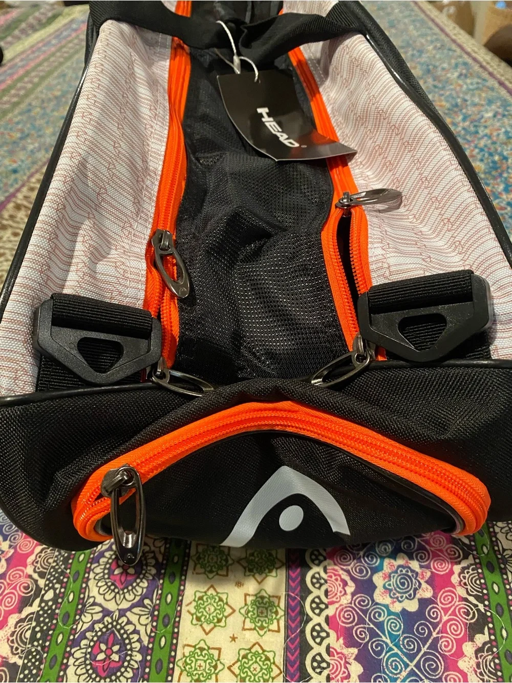 Head Men’s Duffel Bag in White, Black and Orange