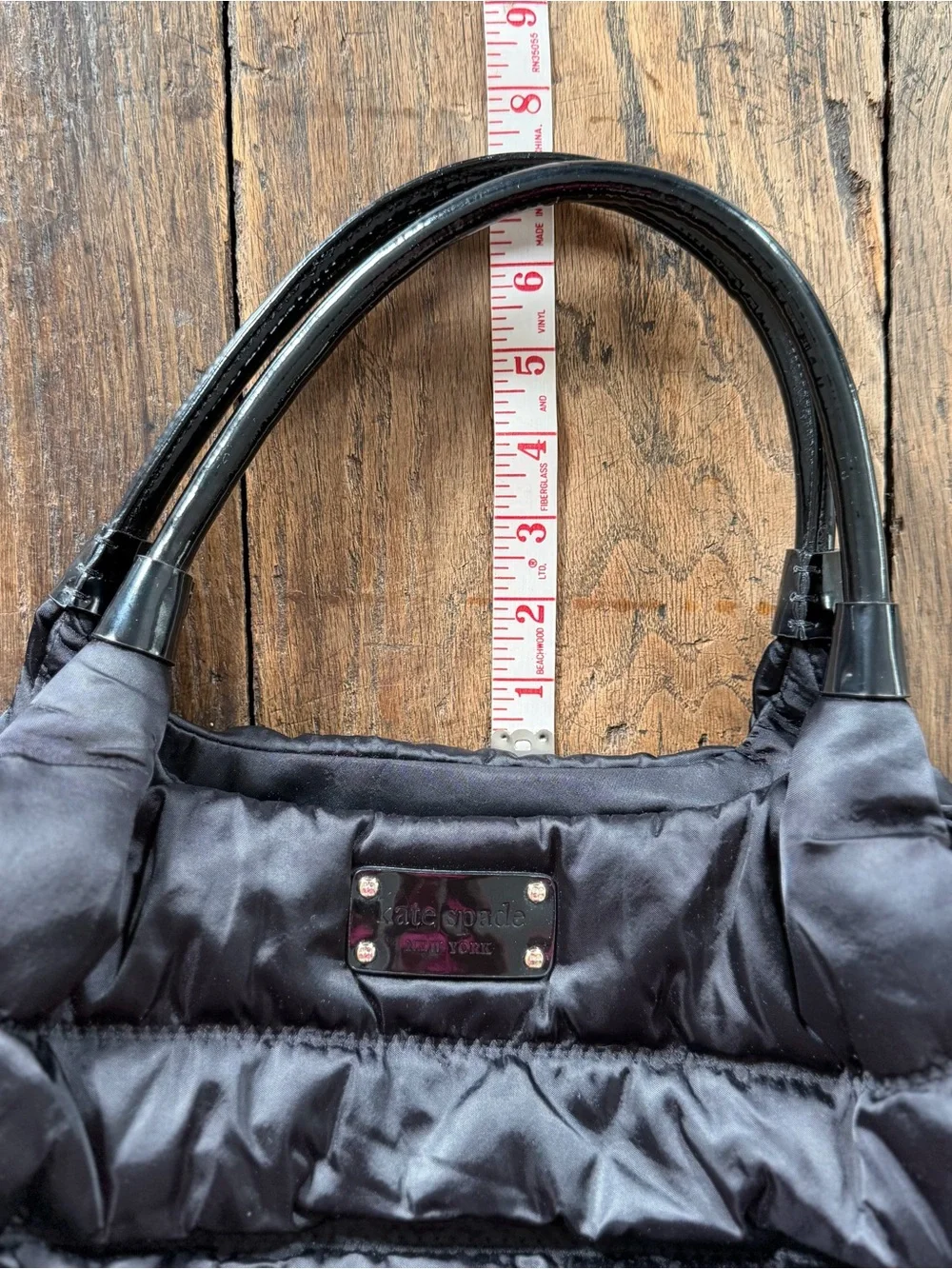 Kate Spade Nylon Quilted Shoulder Bag - Black