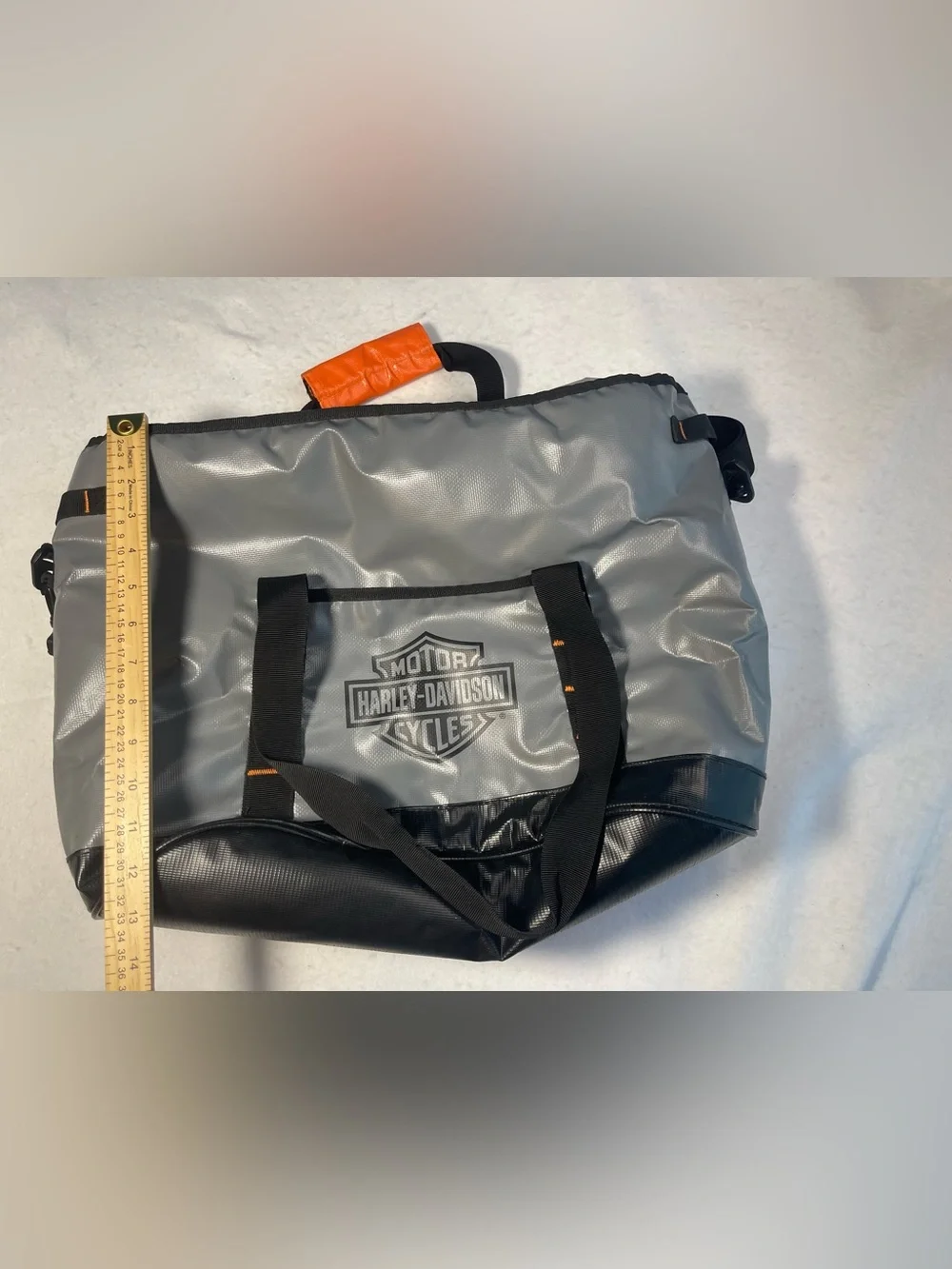 Harley-Davidson Insulated Cooler Tote Bag Gray Black Shoulder Travel 22”
