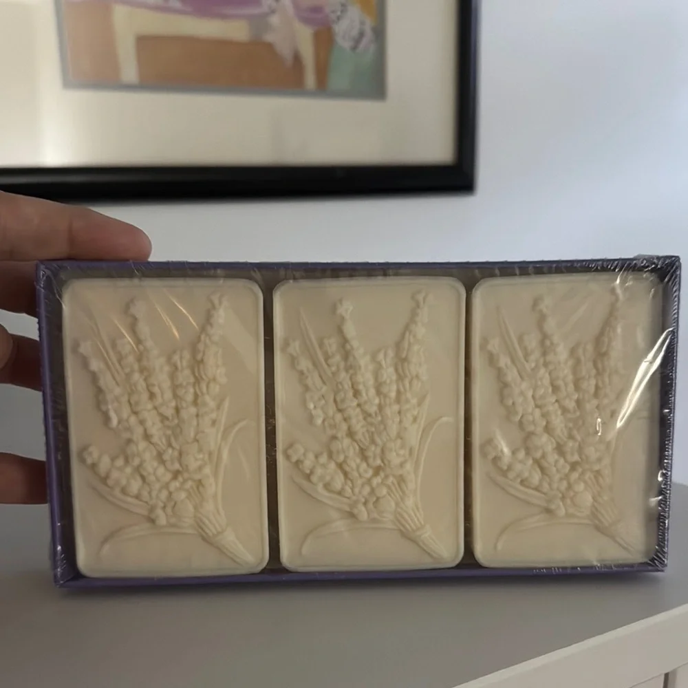 Florentine Tuscan Lavender Soaps NIB Set of 3 Saponificio Artigianale Fiorentino