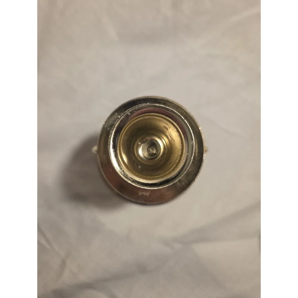 Vintage Brass Heart Candlestick Holders