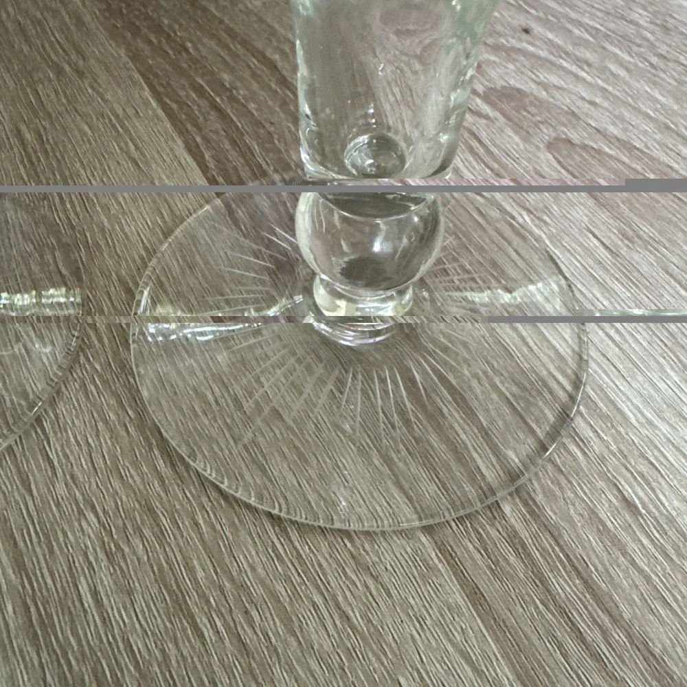 2 Atomic Starburst Crystal Taper Hurricane Candle Holders Stemmed Etched MCM