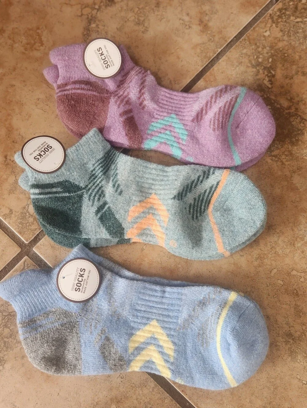 Merino Wool Blend Women's 3pk Sport No Show Socks