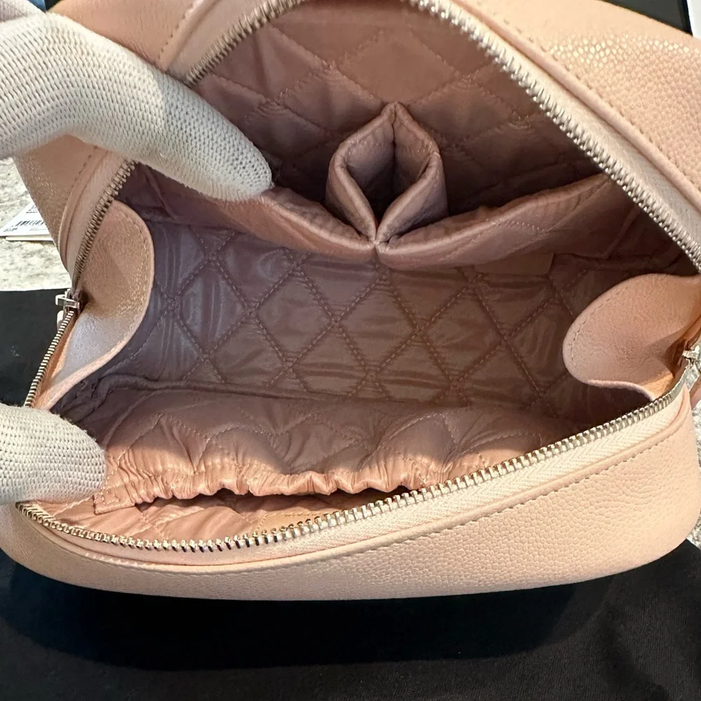 Chanel Caviar Leather Curved Classic Case in Blush