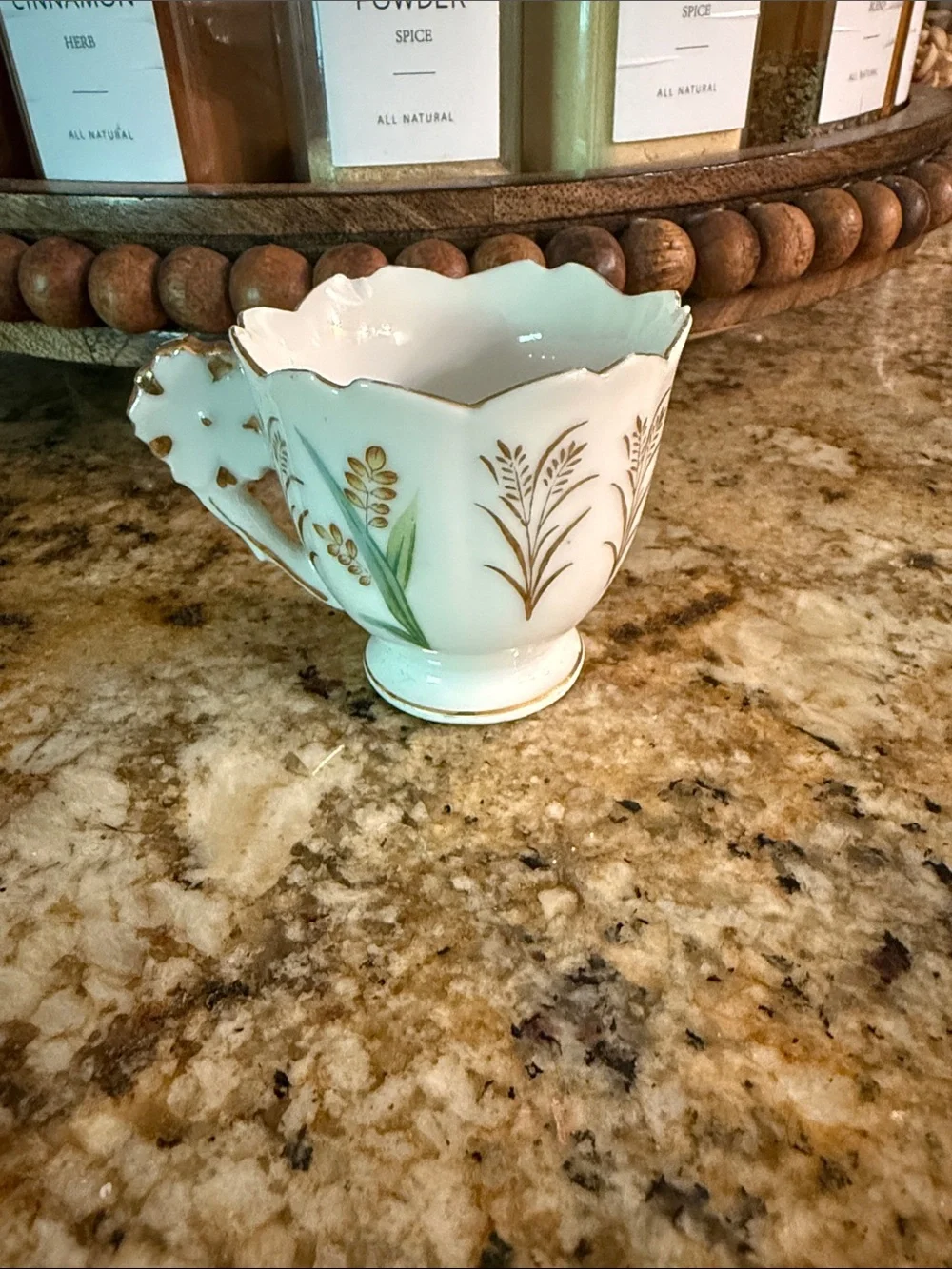 Ucagco Demitasse Tea Cup - Vintage Japan Floral Porcelain