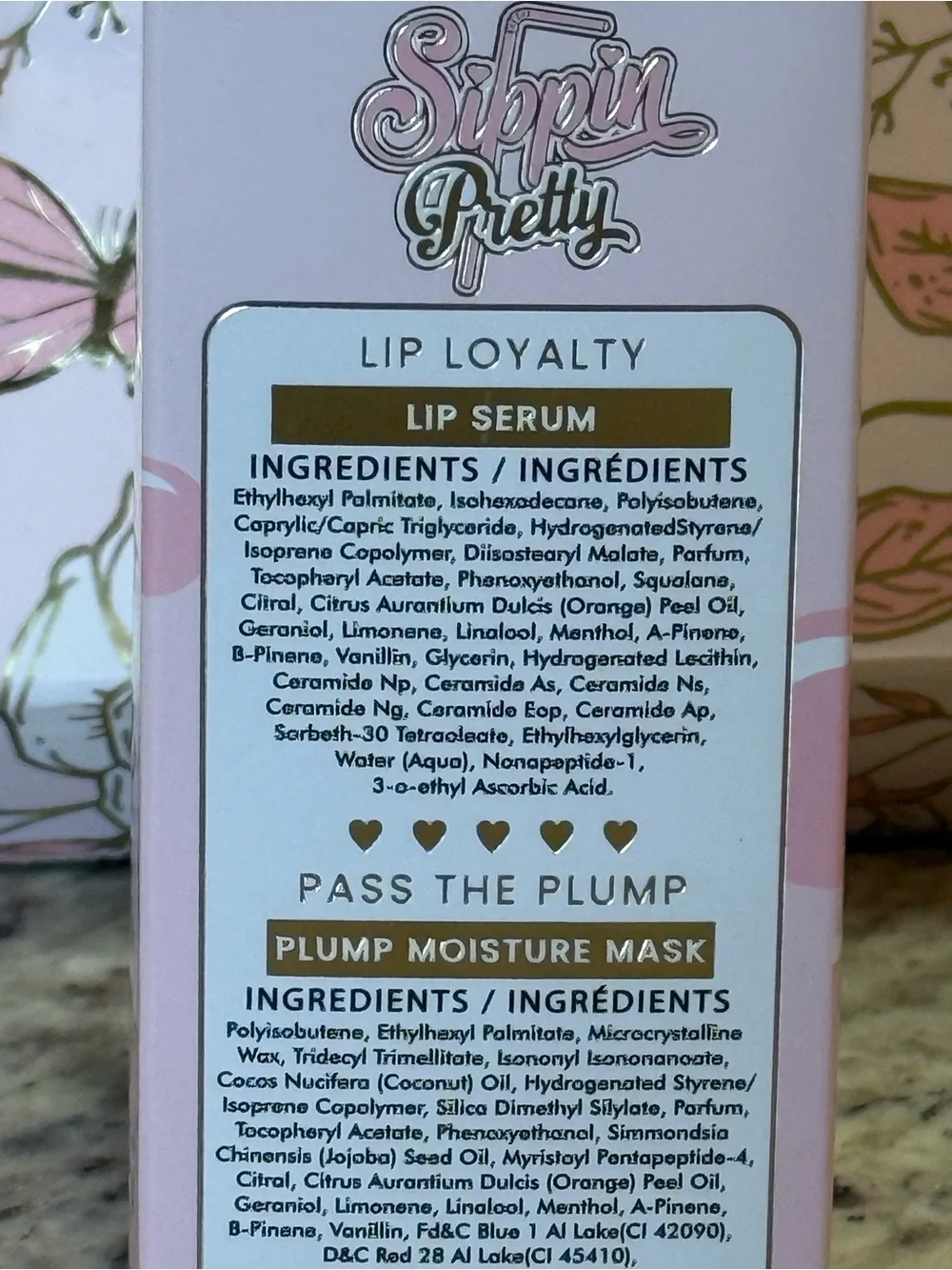 PL Sippin Pretty Rainbow Sherbet Lip Serum & Plumping Mask Set - Pink Packaging