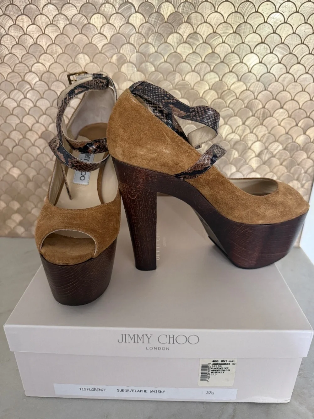 Jimmy Choo Florence Suede Whiskey