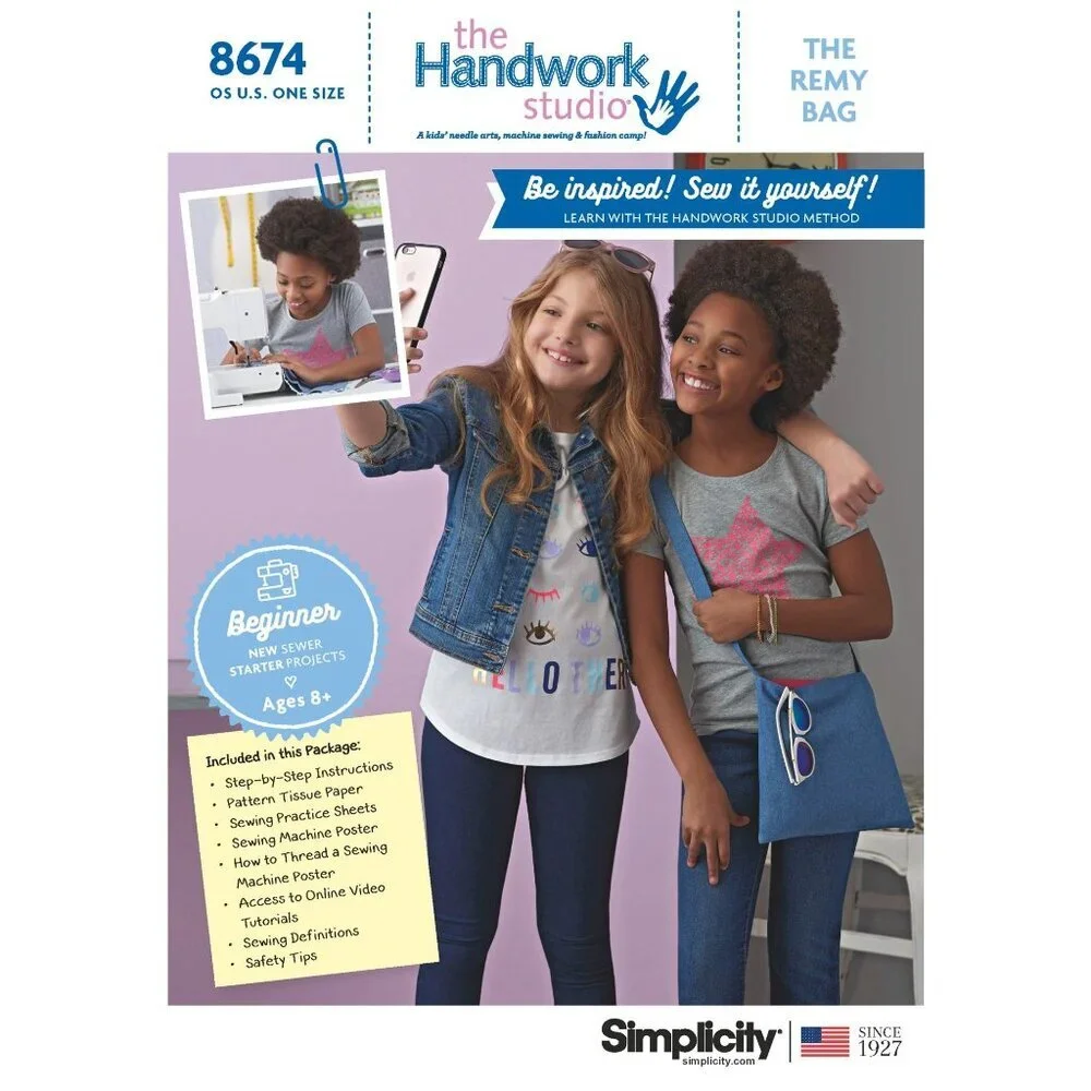 The Remy Bag Sewing Kit for Beginners‎ Ages 8+ By Simplicity #8674
