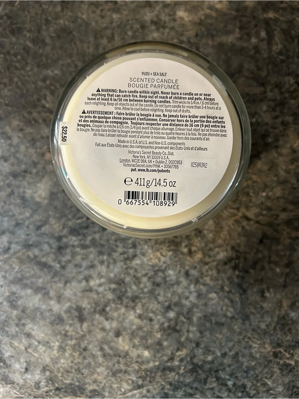 Pink Yuzu + Sea Salt Scented Candle