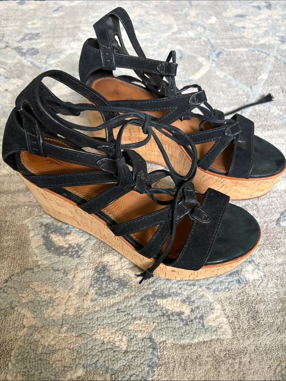 Frye black suede