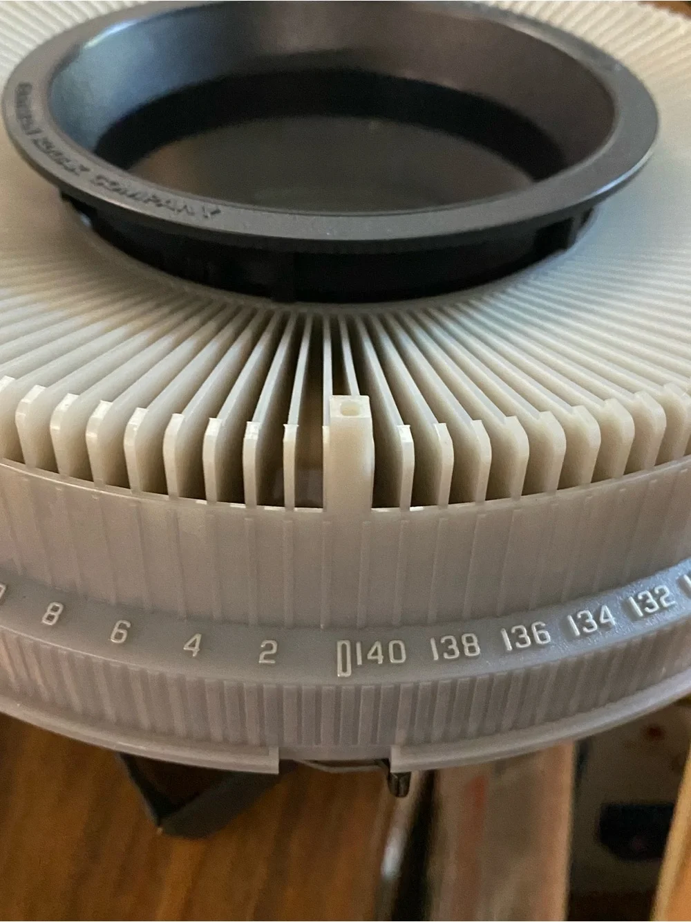 Kodak Transvue 140 Slide Tray Box with Red and Yellow Label