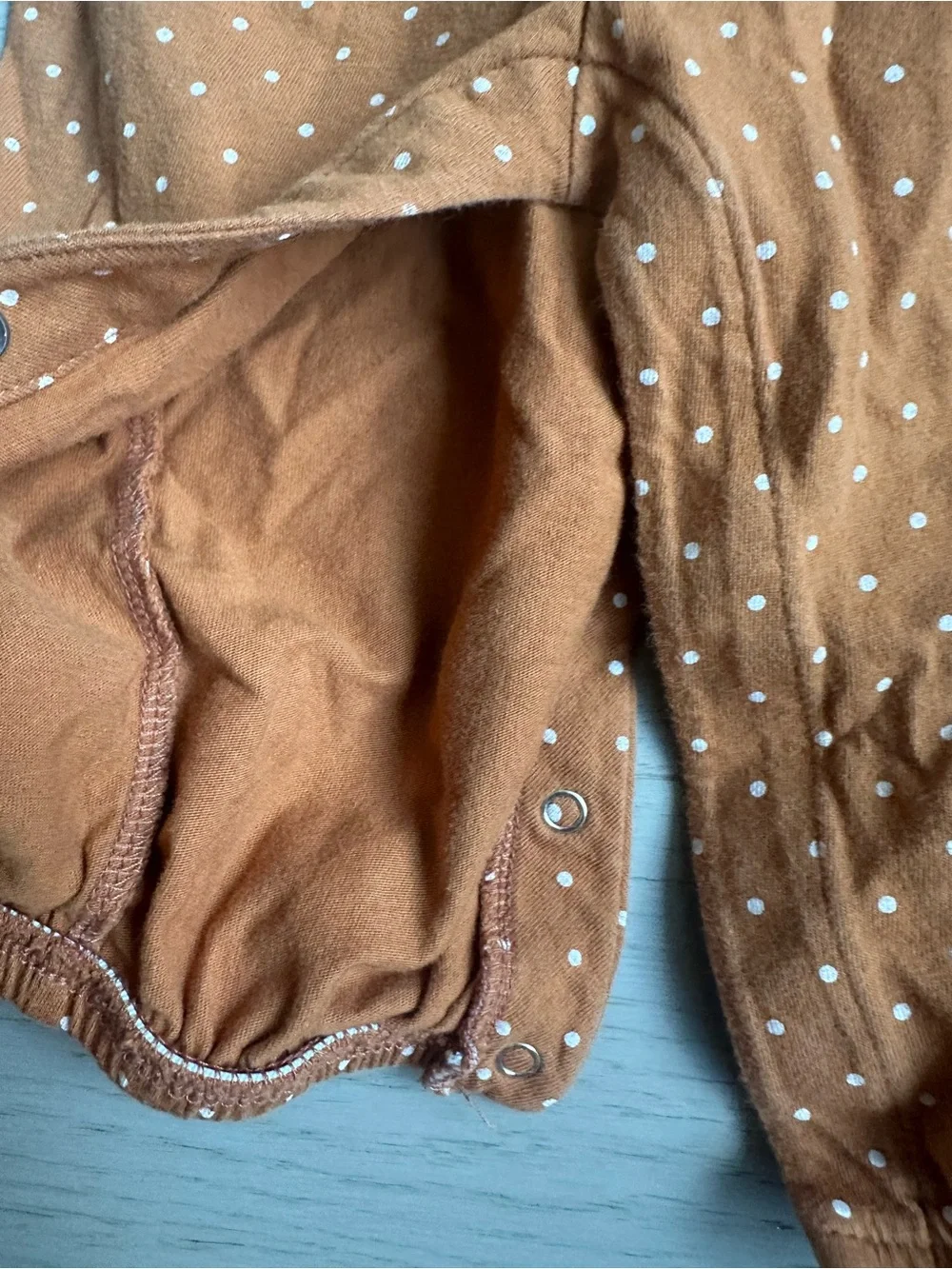 Old Navy Rust Brown Polka Dot Baby Jumpsuit