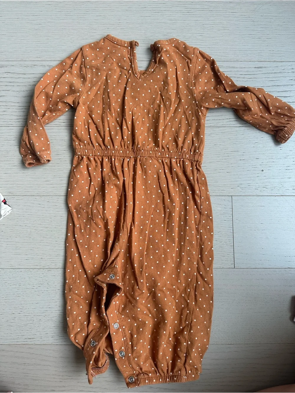 Old Navy Rust Brown Polka Dot Baby Jumpsuit