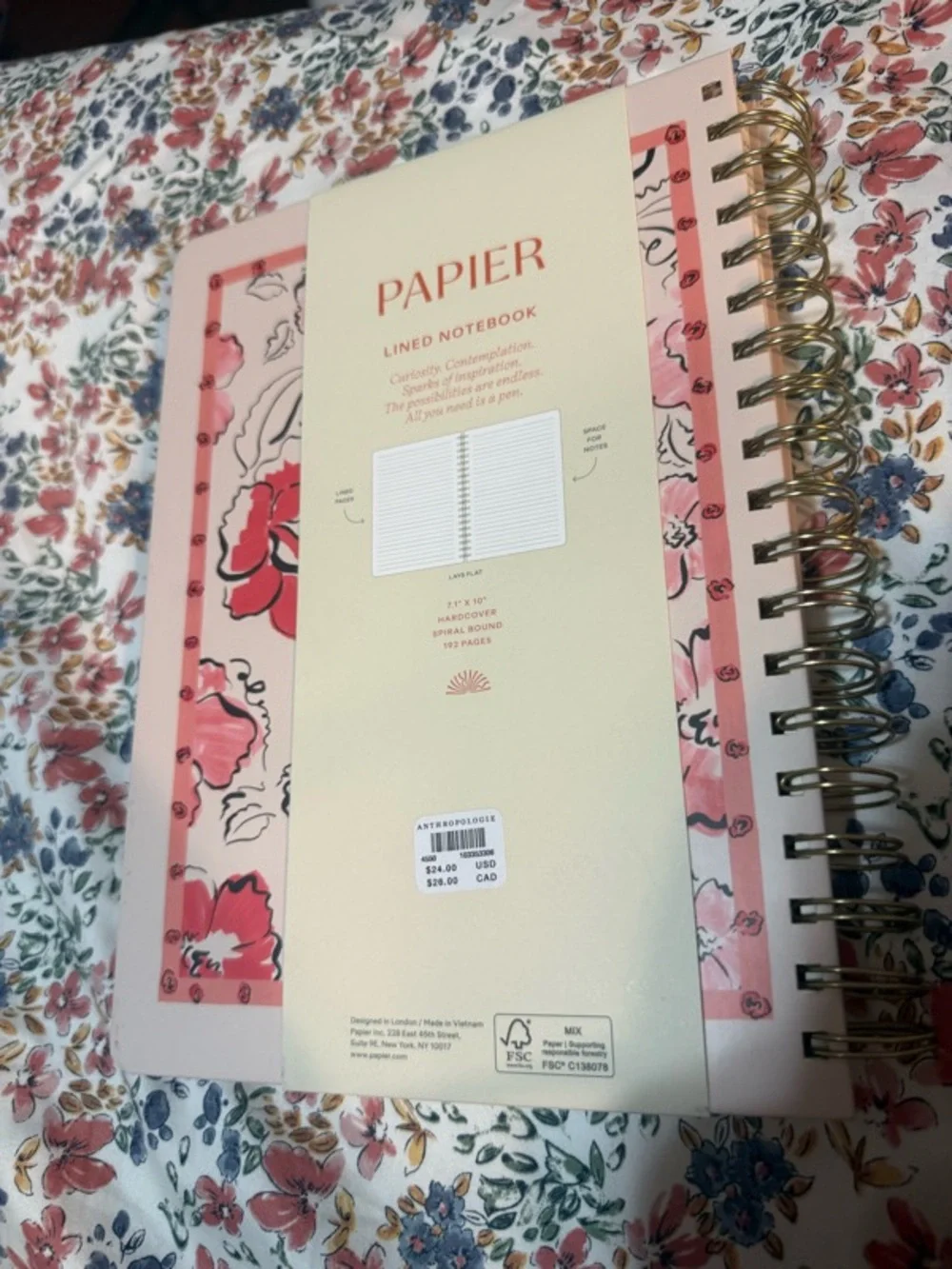 Anthropologie papier spiral