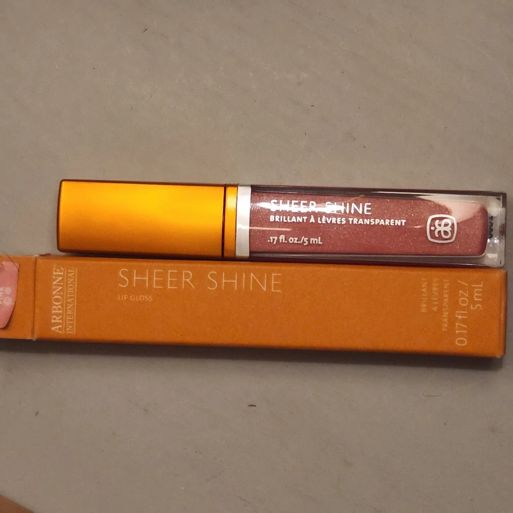 Arbonne Sheer Shine Lip Gloss - Flamingo Pink **NEW*